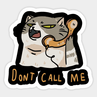 Cat and phone Sticker